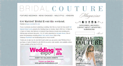 Desktop Screenshot of bridalcouturemag.com